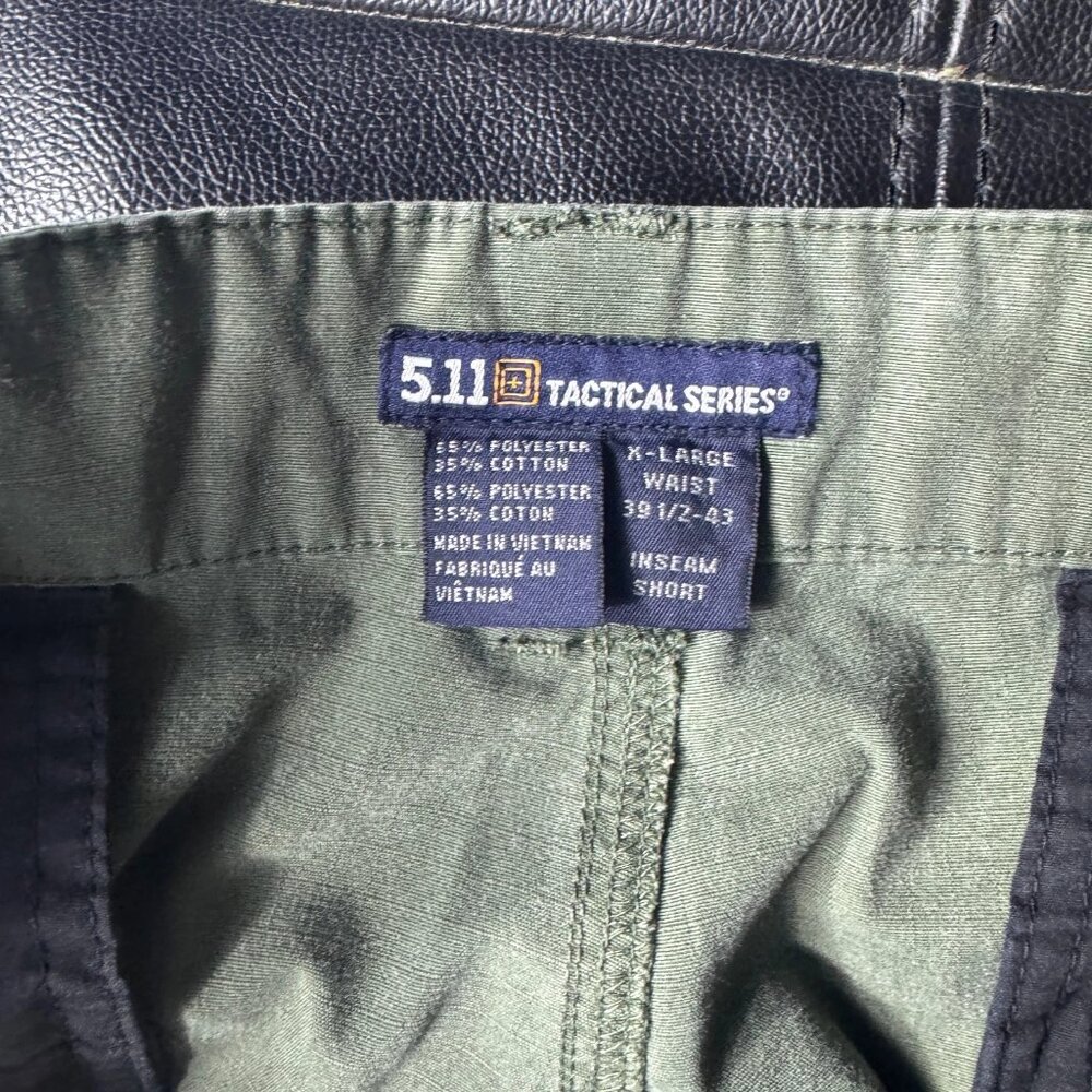 5.11 Tactical Series Mens Cargo Pants Green Flat Front Workwear XL‎ (39.5-43) - Picture 12 of 15